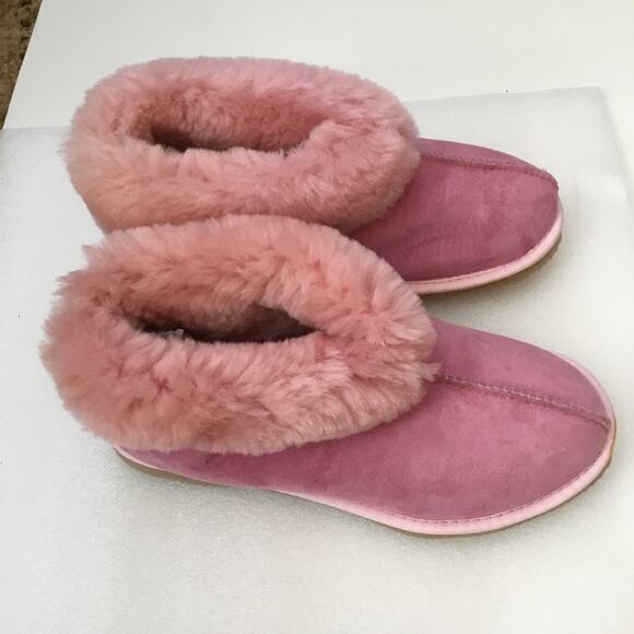 Mr. Sheepskin Pink Sheepskin Slippers - Picture 3 of 8